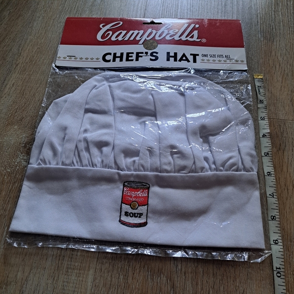 Campbell's Chef's Hat White with Red White Black Can Logo Vintage 1998 One Size - Picture 4 of 5